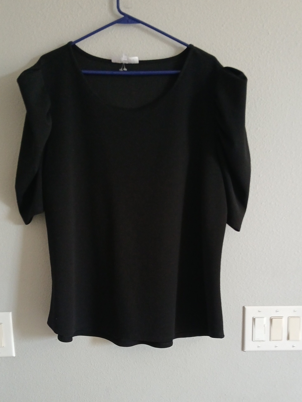 C'et La Vie Women's Black Puff Sleeve Top 3x Puff Sleeve Office